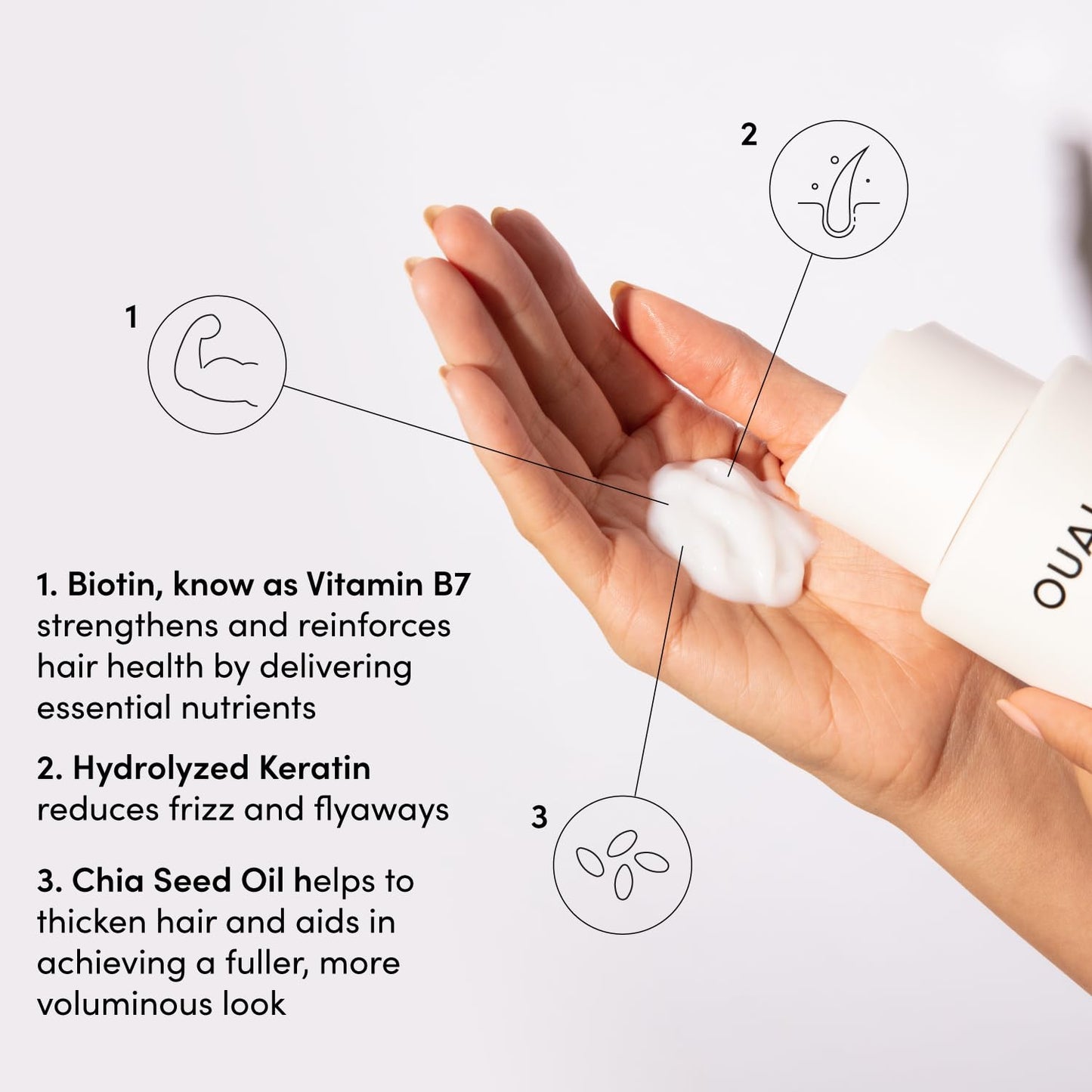 OUAI Fine Shampoo and Conditioner Set - Sulfate Free Shampoo and Conditioner for Women & Men - Made with Keratin, Marshmallow Root, Shea Butter & Avocado Oil - Free of Parabens & Phthalates (10 Fl Oz)