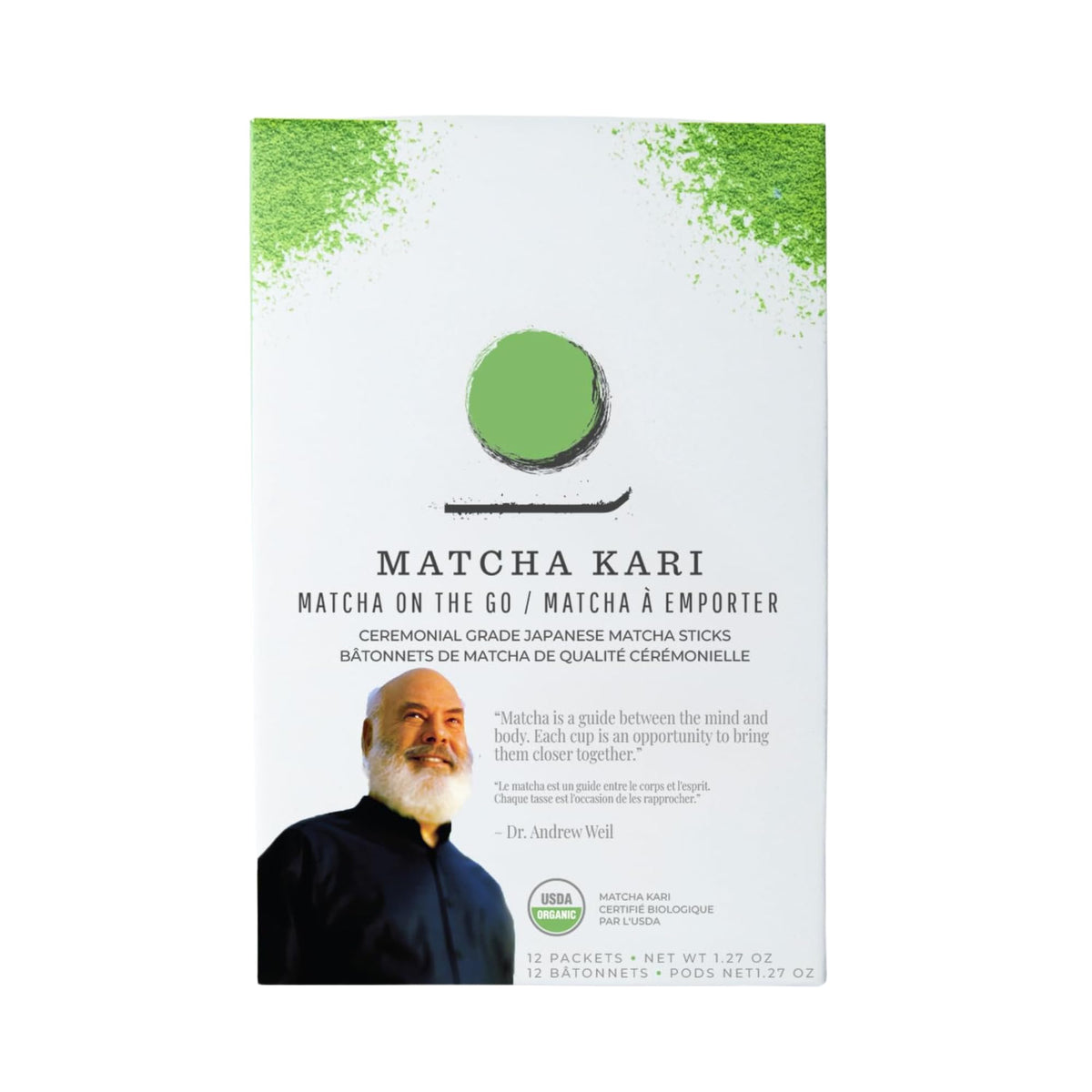 Dr. Weil Matcha Kari Organic Matcha Sticks - Ceremonial Grade - 24 Packets