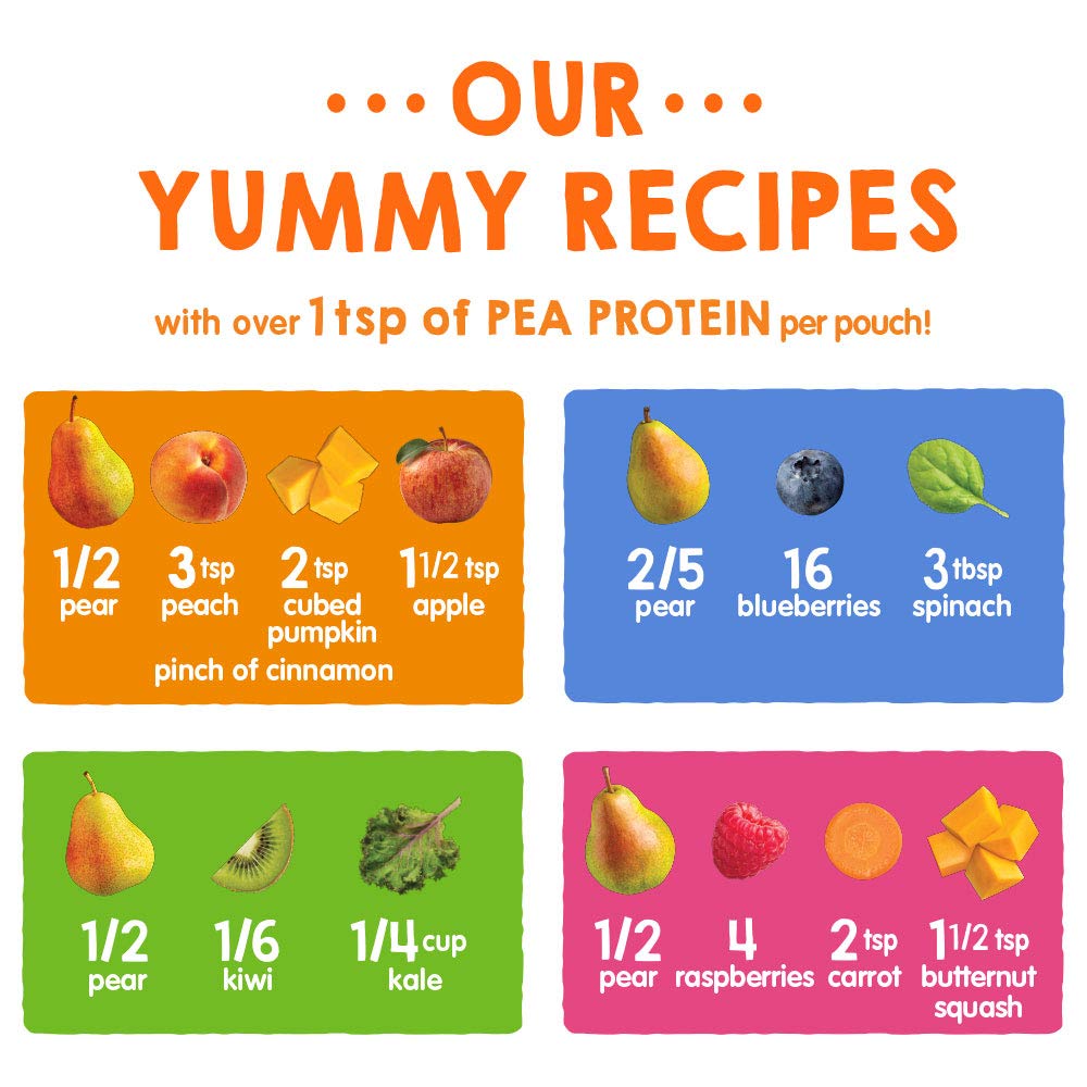Happy Tot Organics Stage 4 Baby Food Pouches, Gluten Free, Vegan Snack, Fiber & Protein Fruit & Veggie Puree, Fruit & Veggie Variety Pack, 4 Ounce (Pack of 16), Amazon Exclusive