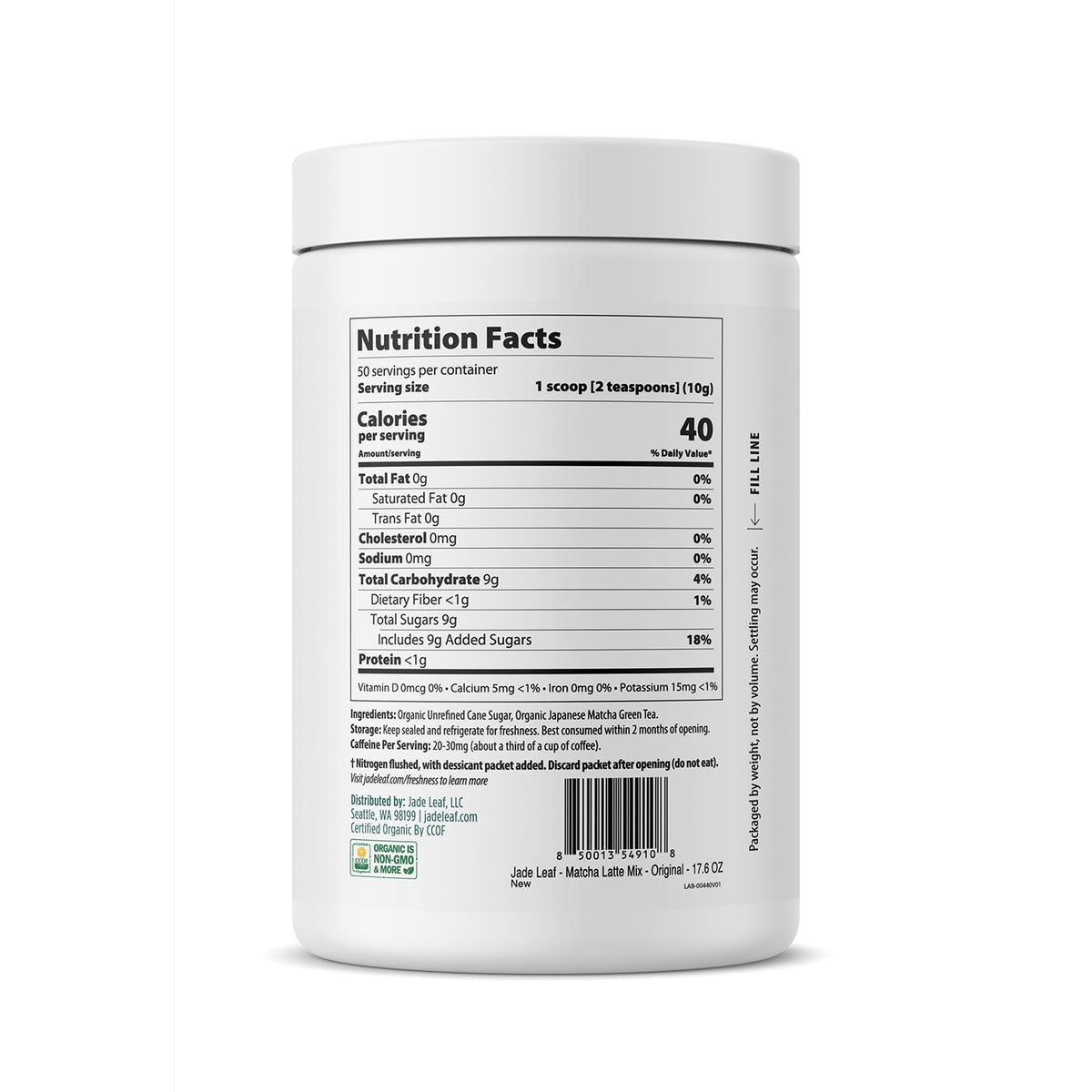 Jade Leaf Matcha Latte Mix, Original, 1000g / 35.3oz