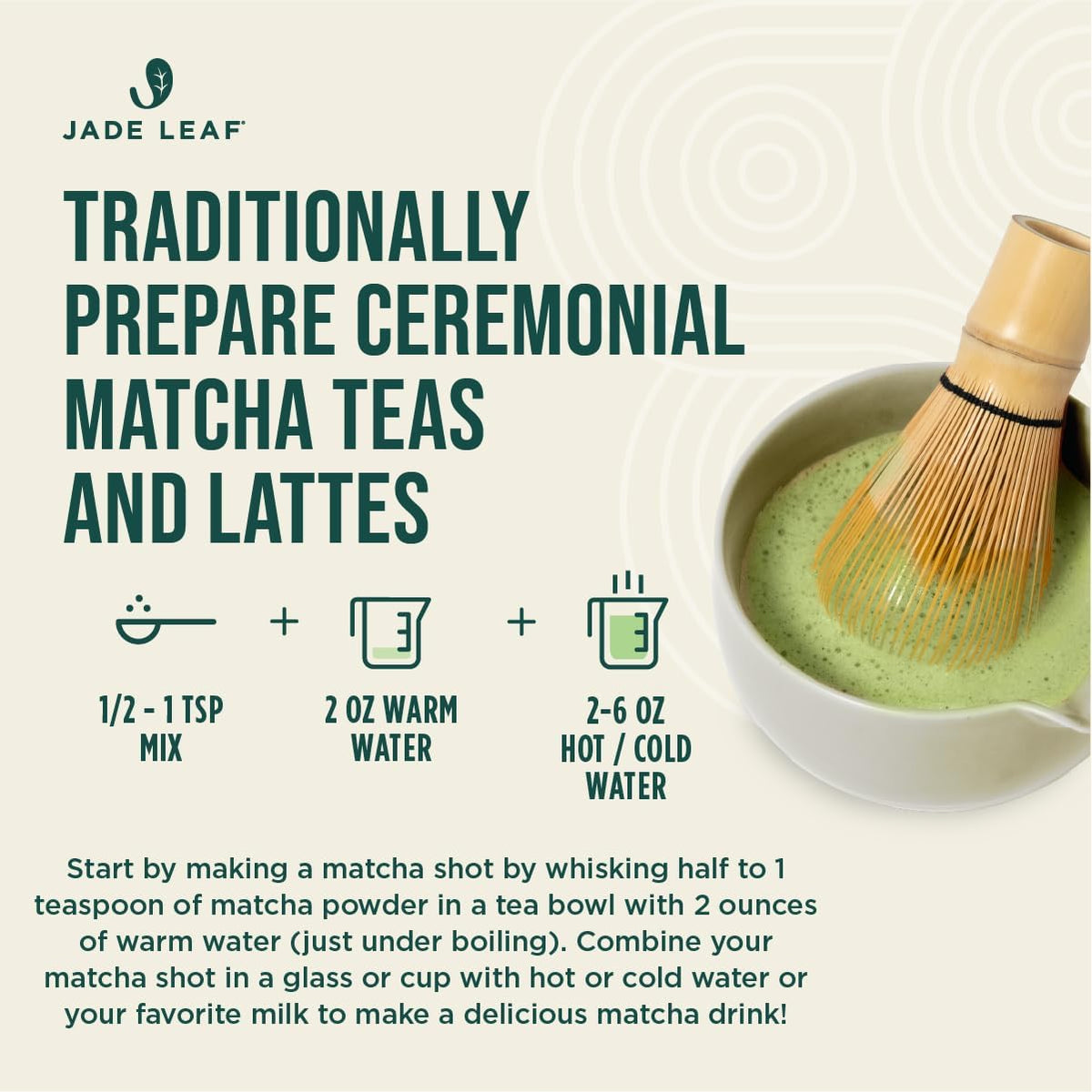 Jade Leaf Ceremonial Grade Matcha Powder, First Harverst, 100g / 3.53oz Tin