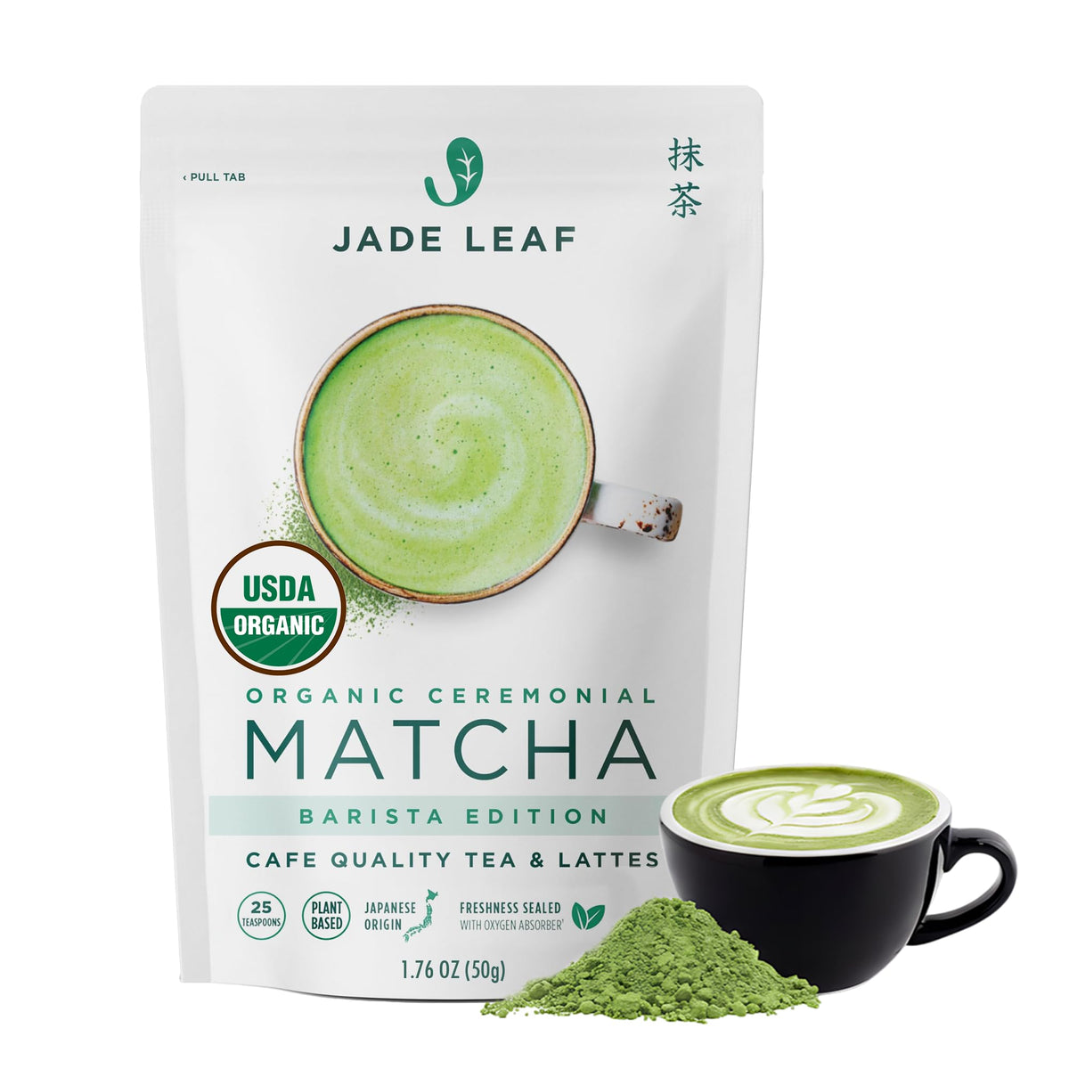 Jade Leaf Ceremonial Grade Matcha Powder, First Harverst, 100g / 3.53oz Tin