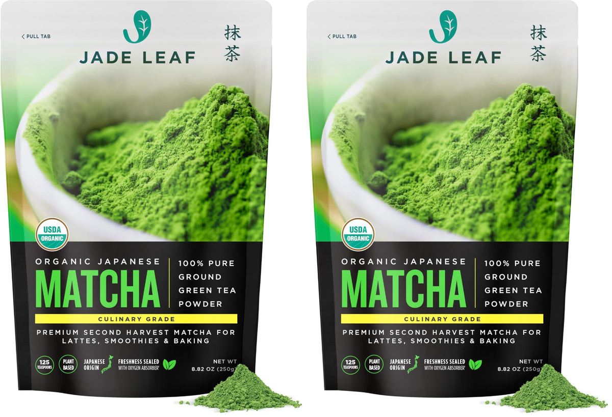 Jade Leaf Ceremonial Grade Matcha Powder, First Harverst, 100g / 3.53oz Tin